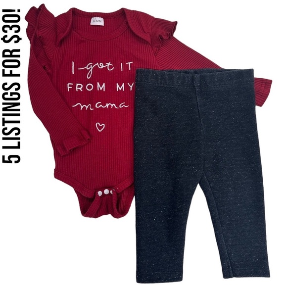 Baby Girl Matching Outfit 9 Months - Picture 1 of 5